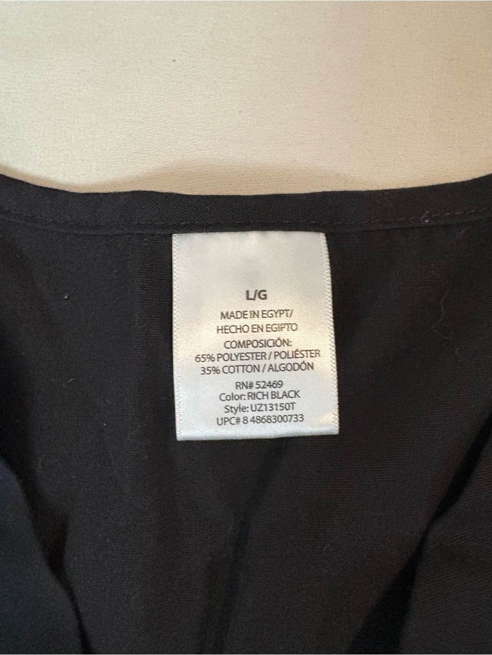 Men's Black V-Neck Shirt with Chest Pocket - Unknown Brand - Picture 3 of 3